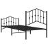 Estructura cama sin colchón con estribo metal negro 90x200
