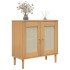 Aparador SENJA aspecto de ratán madera pino marrón 80x35x80