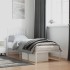 Estructura cama sin colchón con cabecero metal blanco 75x190