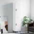 Aparador alto madera contrachapada blanco brillo 34,5x34x180