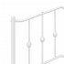 Estructura cama sin colchón con cabecero metal blanco 75x190