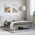 Estructura cama sin colchón con cabecero metal blanco