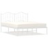 Estructura cama sin colchón con cabecero metal blanco