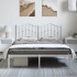 Estructura cama sin colchón con cabecero metal blanco