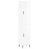 Aparador alto madera contrachapada blanco brillo 34,5x34x180