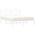 Estructura cama sin colchón con cabecero metal blanco