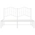Estructura cama sin colchón con cabecero metal blanco