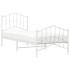 Estructura cama sin colchón con estribo metal blanco 90x200