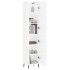 Aparador alto madera contrachapada blanco brillo 34,5x34x180