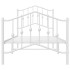 Estructura cama sin colchón con estribo metal blanco 90x200