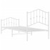 Estructura cama sin colchón con estribo metal blanco 90x200