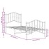 Estructura cama sin colchón con estribo metal blanco 90x200