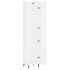 Aparador alto madera contrachapada blanco brillo 34,5x34x180