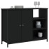 Aparador de madera de ingeniería negro 100x33x75