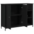 Aparador de madera de ingeniería negro 100x33x75
