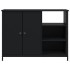 Aparador de madera de ingeniería negro 100x33x75