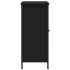 Aparador de madera de ingeniería negro 100x33x75