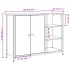 Aparador de madera de ingeniería negro 100x33x75