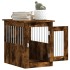 Jaula para perros madera ingeniería roble ahumado 45x62x59