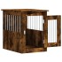 Jaula para perros madera ingeniería roble ahumado 45x62x59