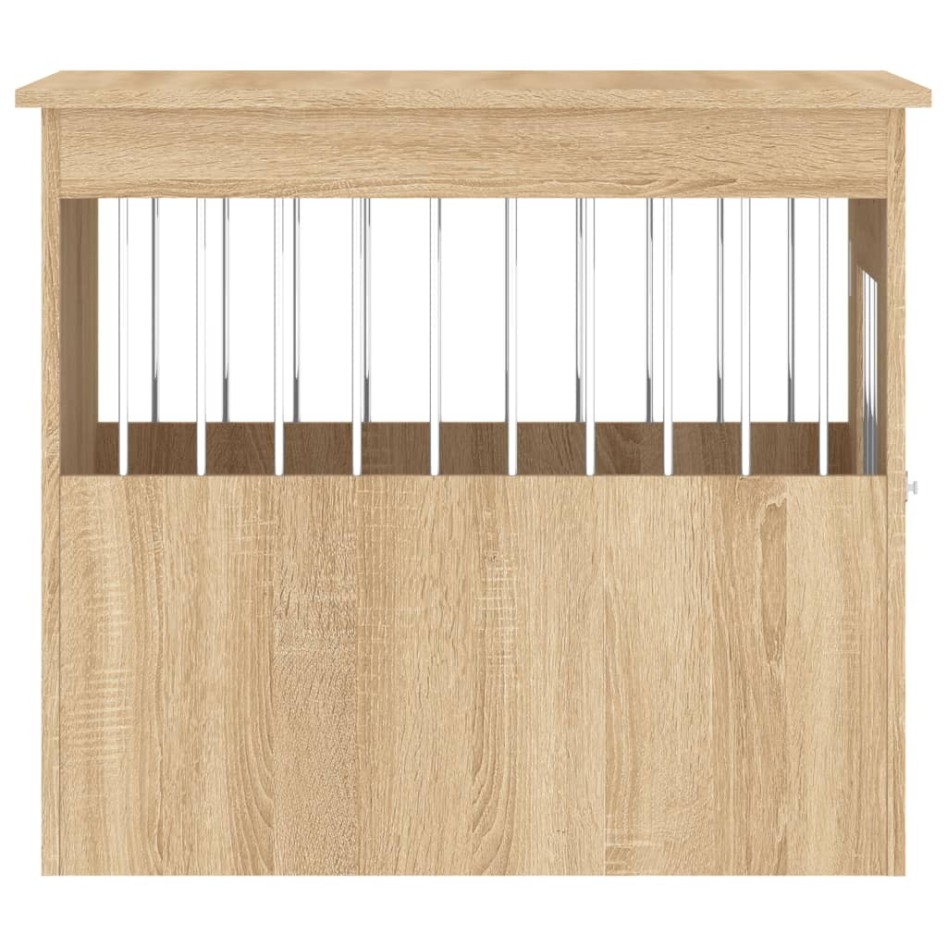 Jaula para perros madera de ingeniería roble Sonoma 55x75x65
