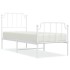 Estructura cama sin colchón con estribo metal blanco 80x200