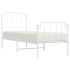 Estructura cama sin colchón con estribo metal blanco 80x200