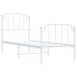 Estructura cama sin colchón con estribo metal blanco 80x200