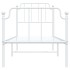 Estructura cama sin colchón con estribo metal blanco 80x200