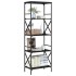 Librería de 5 estantes madera ingeniería negro 59x35x171