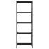 Librería de 5 estantes madera ingeniería negro 59x35x171