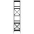 Librería de 5 estantes madera ingeniería negro 59x35x171