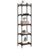 Librería 5 estantes madera ingeniería roble marrón 40x30x154