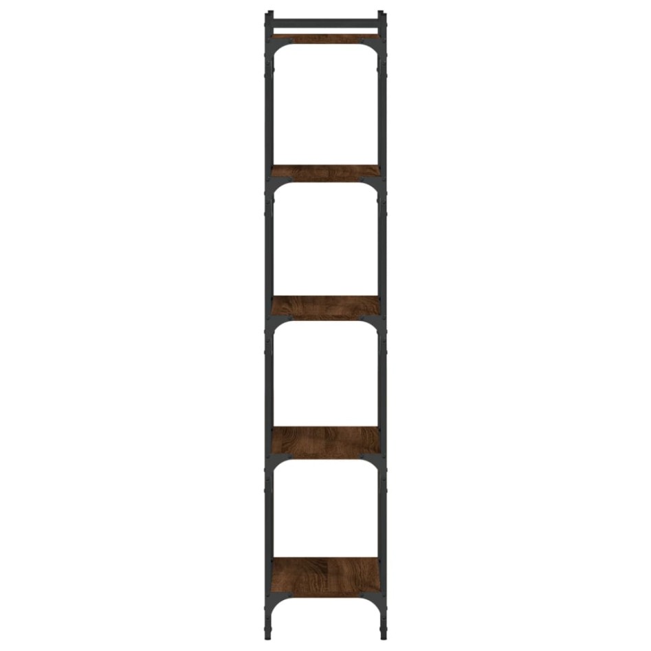 Librería 5 estantes madera ingeniería roble marrón 40x30x154