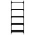 Librería de 5 estantes madera de ingeniería negro 60x30x154
