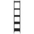 Librería de 5 estantes madera de ingeniería negro 60x30x154