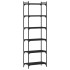 Librería de 6 estantes madera de ingeniería negro 60x30x188