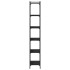 Librería de 6 estantes madera de ingeniería negro 60x30x188