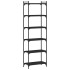 Librería de 6 estantes madera de ingeniería negro 60x30x188