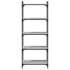 Librería 5 estantes madera ingeniería gris Sonoma 60x30x154