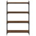Librería 4 estantes madera ingeniería roble marrón 80x30x120