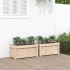 Jardineras de exterior 2 unidades madera maciza de