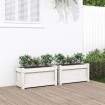 Jardineras de exterior 2 unidades madera maciza de pino blanco