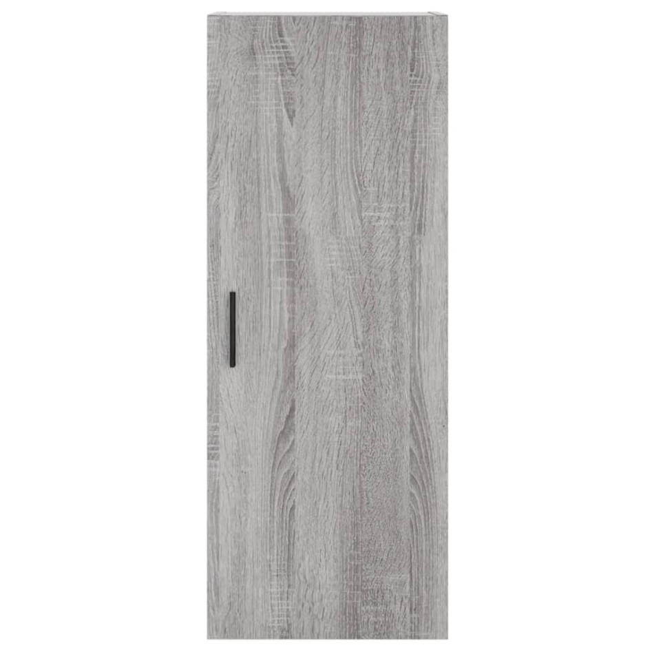 Aparador alto madera contrachapada gris Sonoma 34,5x34x180