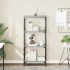 Librería 4 estantes madera ingeniería gris Sonoma 59x35x132