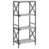 Librería 4 estantes madera ingeniería gris Sonoma 59x35x132