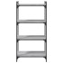 Librería 4 estantes madera ingeniería gris Sonoma 60x30x120