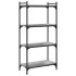 Librería 4 estantes madera ingeniería gris Sonoma 60x30x120