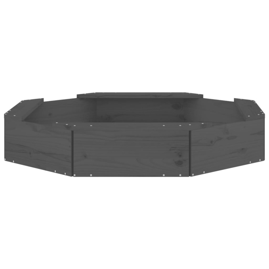 Arenero con asientos octógono madera maciza de pino