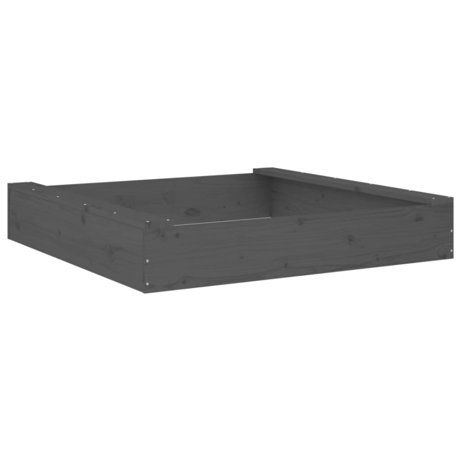 Arenero con asientos cuadrado madera maciza de pino